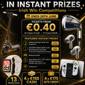 Win Over €4,000 In Instant Prizes